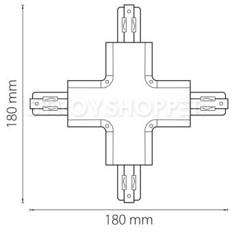 Соединитель X-образный трехфазный Lightstar Barra 504147